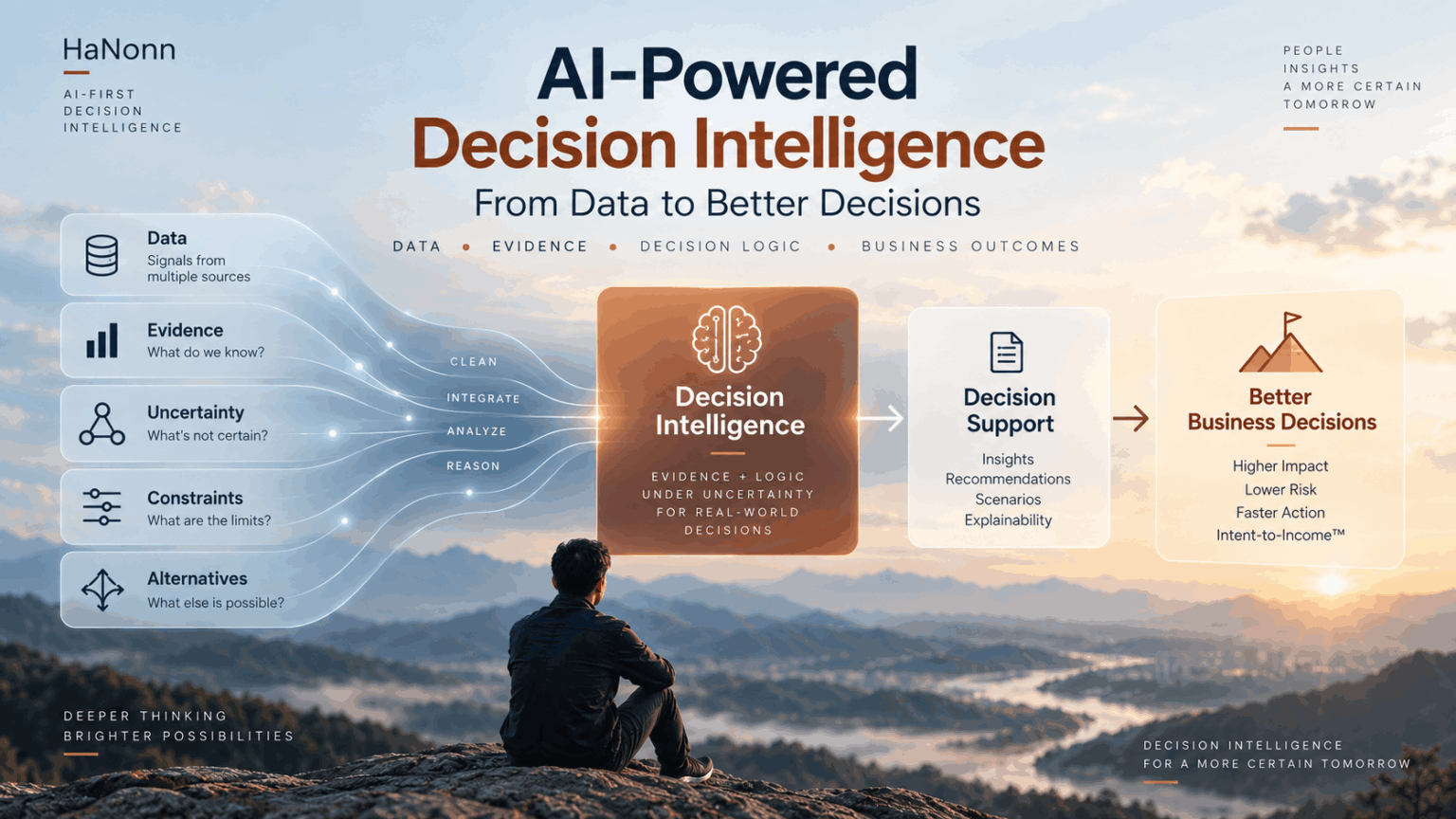 AI-Powered Decision Intelligence Data to Strategic Insights Specialization certificate and article cover for Kittisak Pannutiyarak on how the program informed Intent-to-Income™