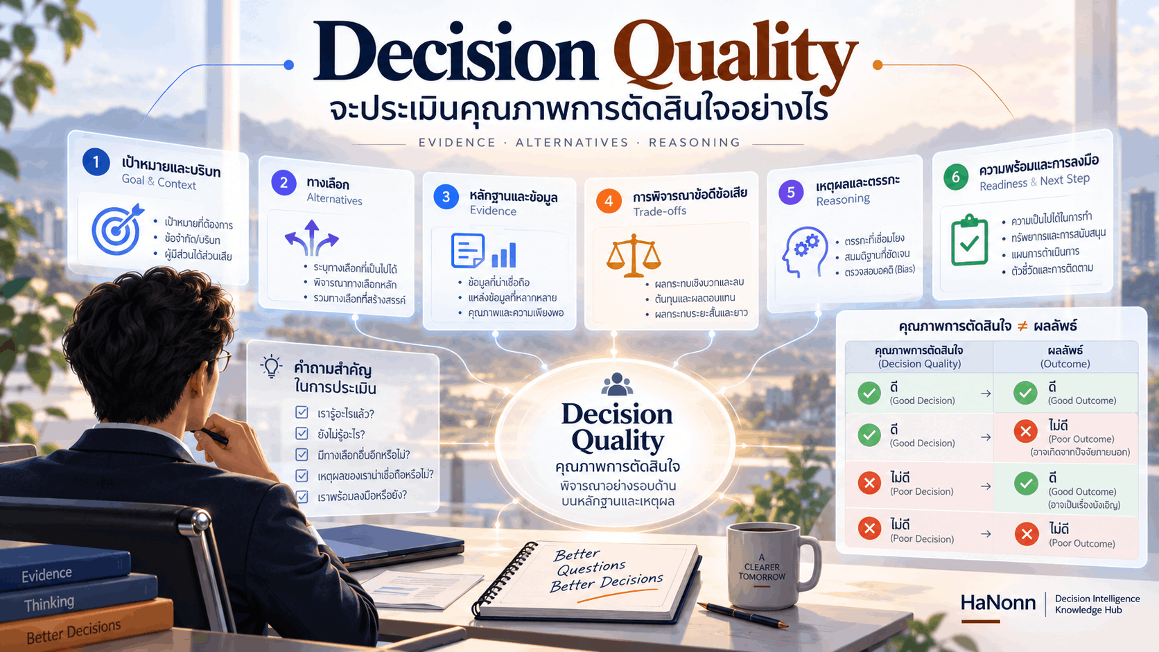 ภาพสรุป Decision Quality และการประเมินคุณภาพการตัดสินใจ